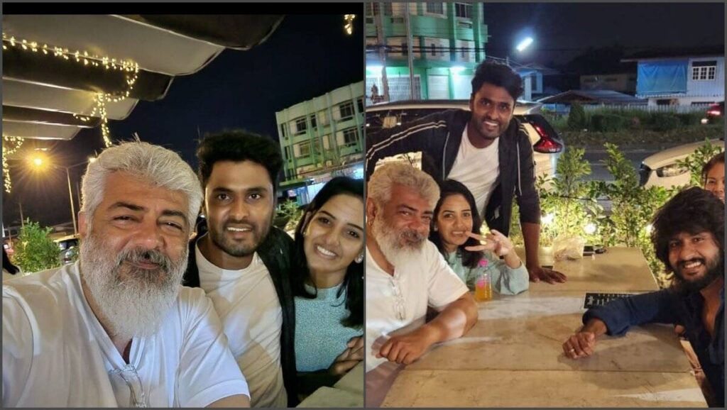 Ajith with Pavani Reddy, Cibi, and Amir (Photo: Instagram/Amir A D S)