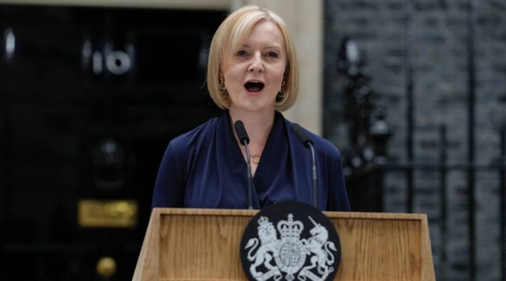 UK stocks rally before dropping as Prime Minister Liz Truss resigns