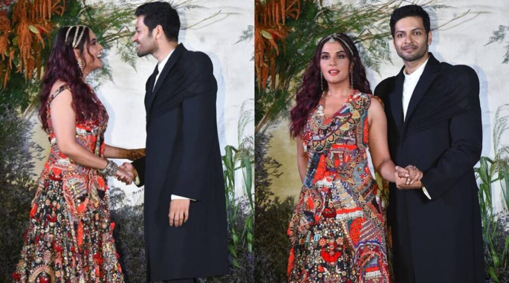 Ali Fazal and Richa Chadha look regal at their wedding reception in Mumbai. See first pictures