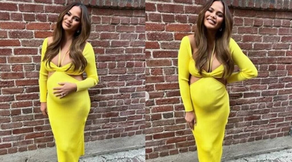 Chrissy Teigen, Chrissy Teigen news, Chrissy Teigen pregnancy, Chrissy Teigen health, Chrissy Teigen acid reflux, acid reflux tape, acid reflux during pregnancy, indian express news