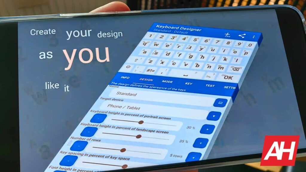 This app allows you to design your own Android keyboard