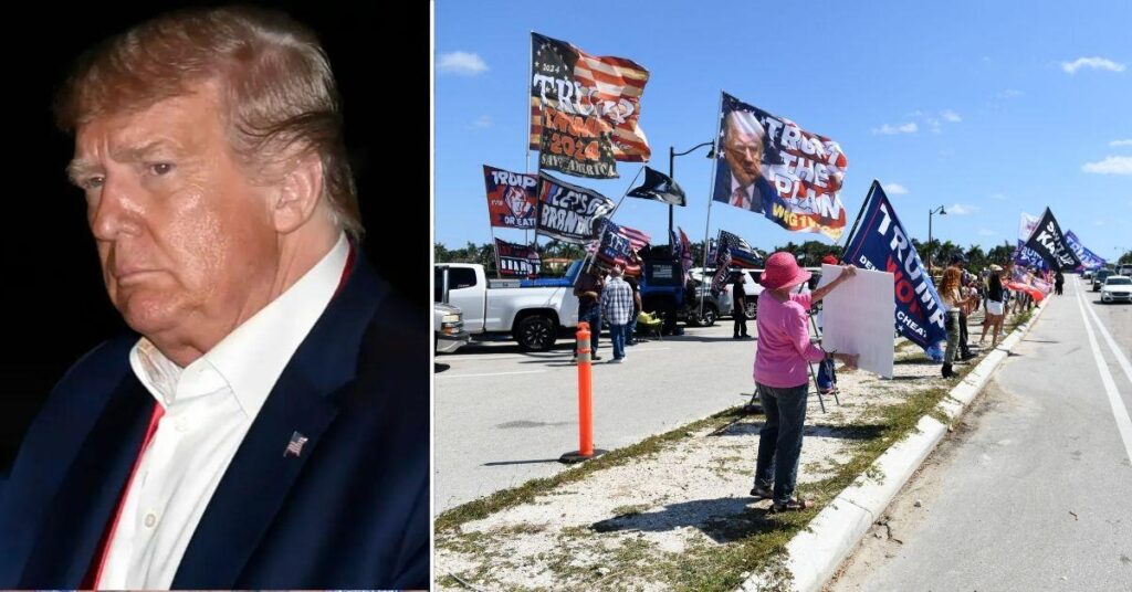 Only A Handful Of Trump Supporters Show Up To Mar-A-Lago To Protest