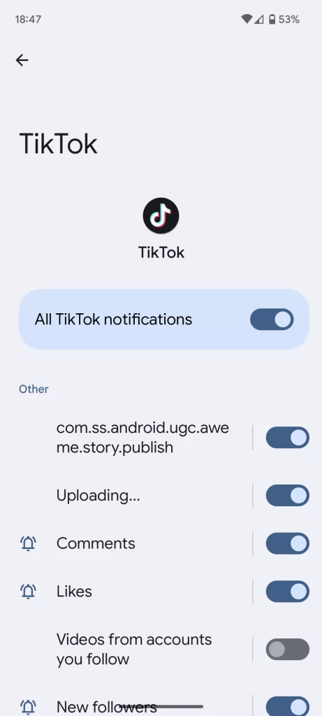 How to disable TikTok notifications