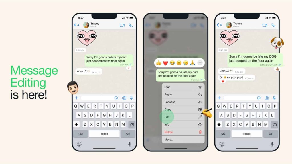 The WhatsApp message editing feature arrives for all users