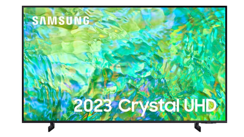 Two Samsung Neo QLED TVs on a white background