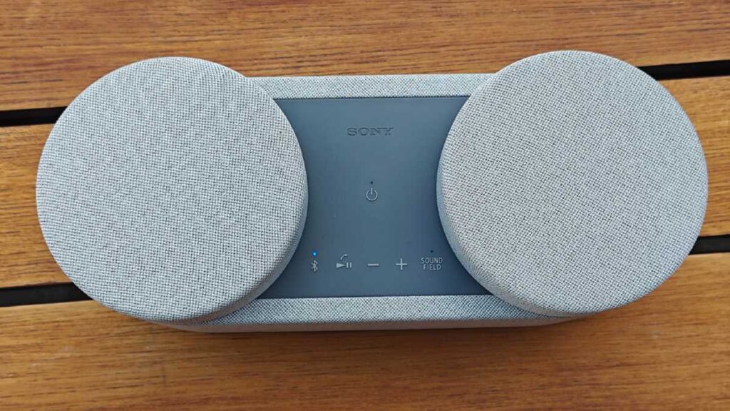 Sony HT-AX7 portable speaker front angle