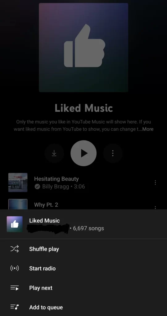 YouTube Music increased the limit on Liked Music playlist size