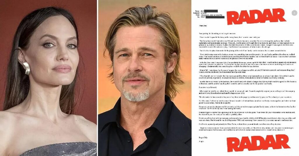 Angelina Jolie's Emotional Email to Ex Brad Pitt Being Used as Evidence in $250 Million War