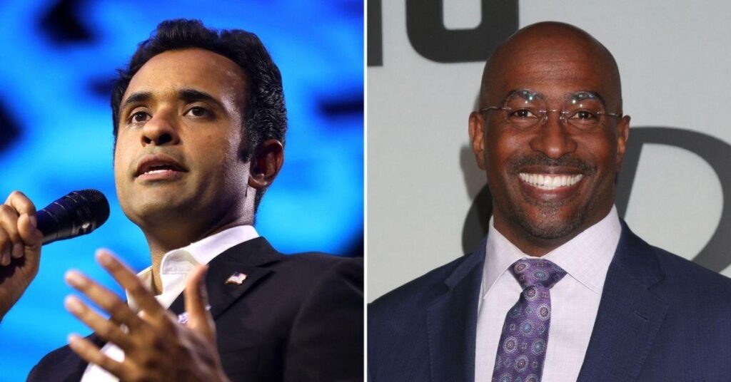 Vivek Ramaswamy Trashes CNN's Van Jones During Turning Point USA Speech