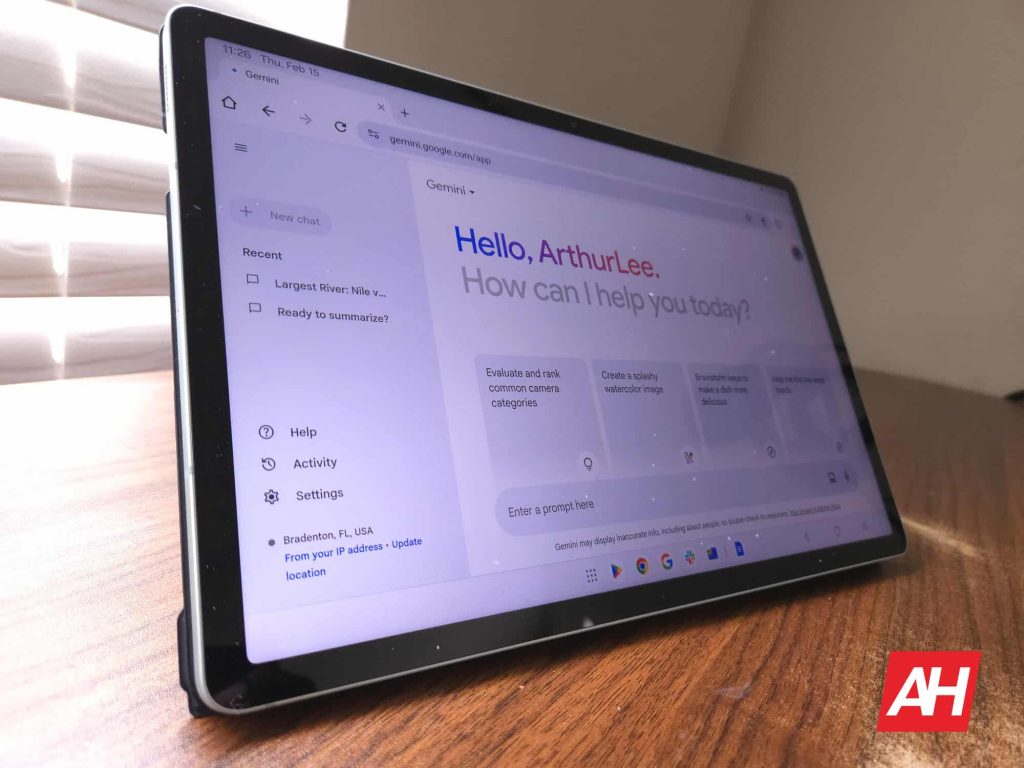 Featured image for The Gemini app is on it way to Android tablets
