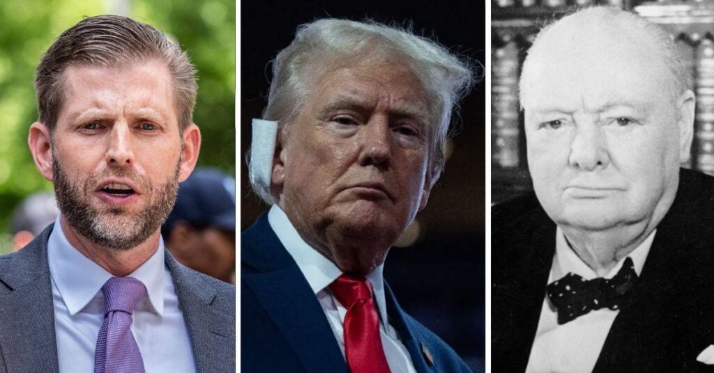 Eric Trump Compares His Father Donald Trump To Winston Churchill