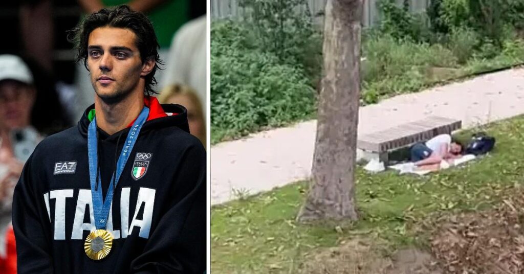 Olympic Medalist Spotted Sleeping in Park After Winning Gold