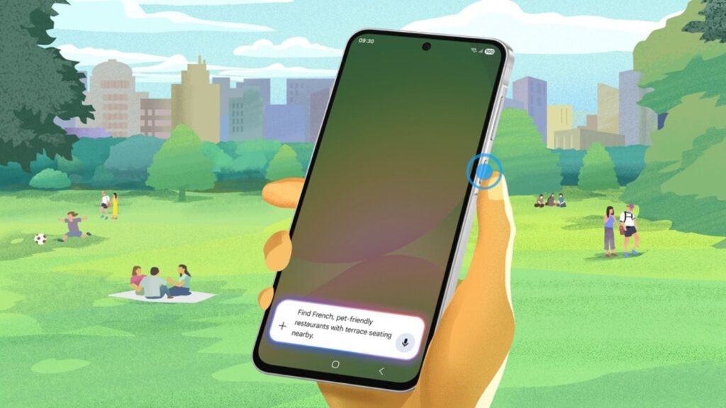 The Galaxy A56 5G now supports Gemini access via the side button. (Image: Samsung)