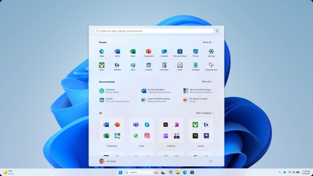 The new Start Menu will be coming to WIndows Insider builds later this month.