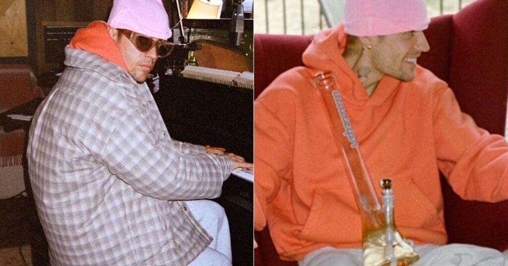 Justin Bieber Poses With Giant Drugs Bong Amid Hailey Split Rumors