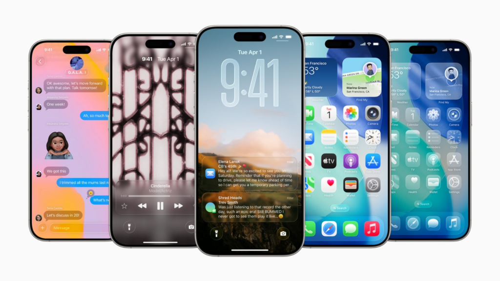 Apple says the new "Liquid glass" design extends across iOS 26, iPadOS 26, macos 26, tvOS 26 and watchOS 26.