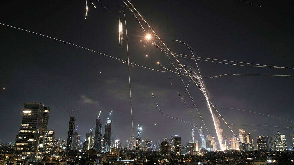 Israel Iran Conflict: Israeli Iron Dome air defense system fires to intercept missiles over Tel Aviv on Friday night.