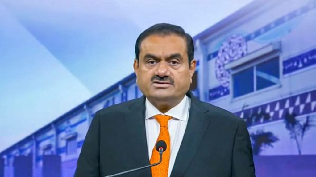 Adani Group Chairman Gautam Adani speaks during the company's Annual General Meeting (AGM) 2025