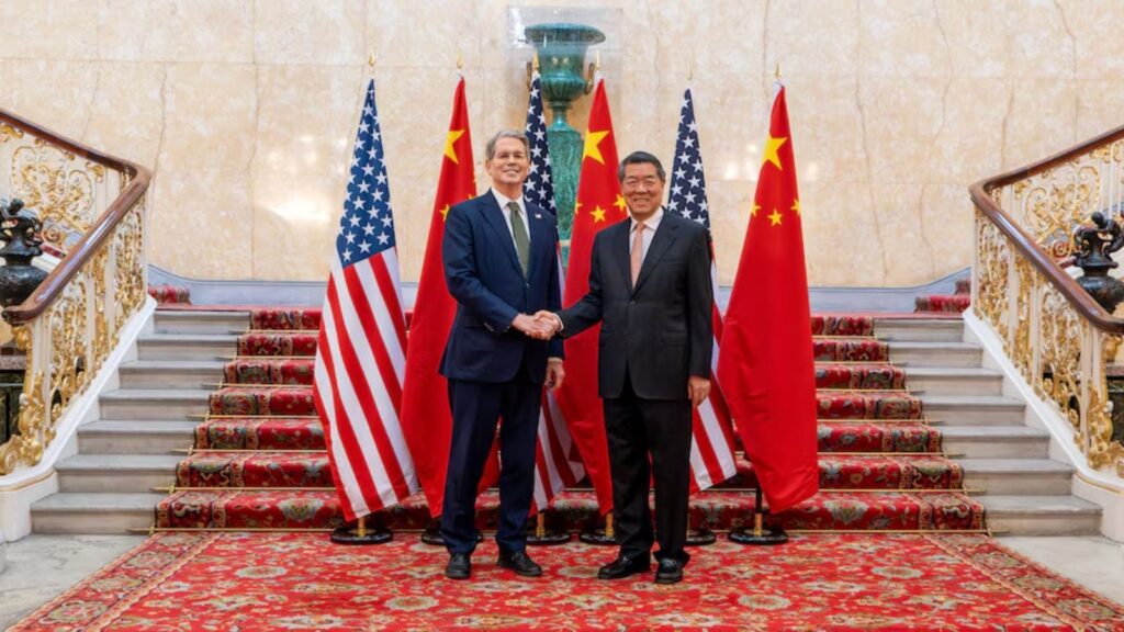 As tariff differential with China narrows, policymakers recalibrate India’s relative market access dynamics into US | Business News Treasury Secretary Scott Bessent and Chinese vice premier He Lifeng