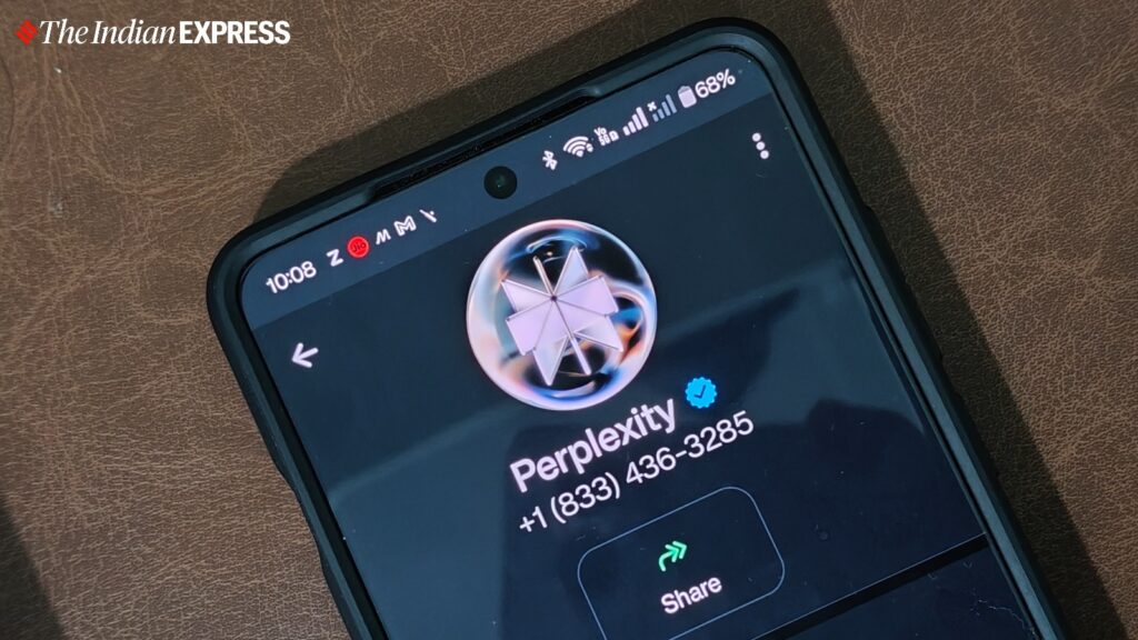 Perplexity AI adds WhatsApp task scheduling support: Here’s how it works | Technology News Perplexity now lets you schedule tasks and set reminders on WhatsApp. (Express Photo)