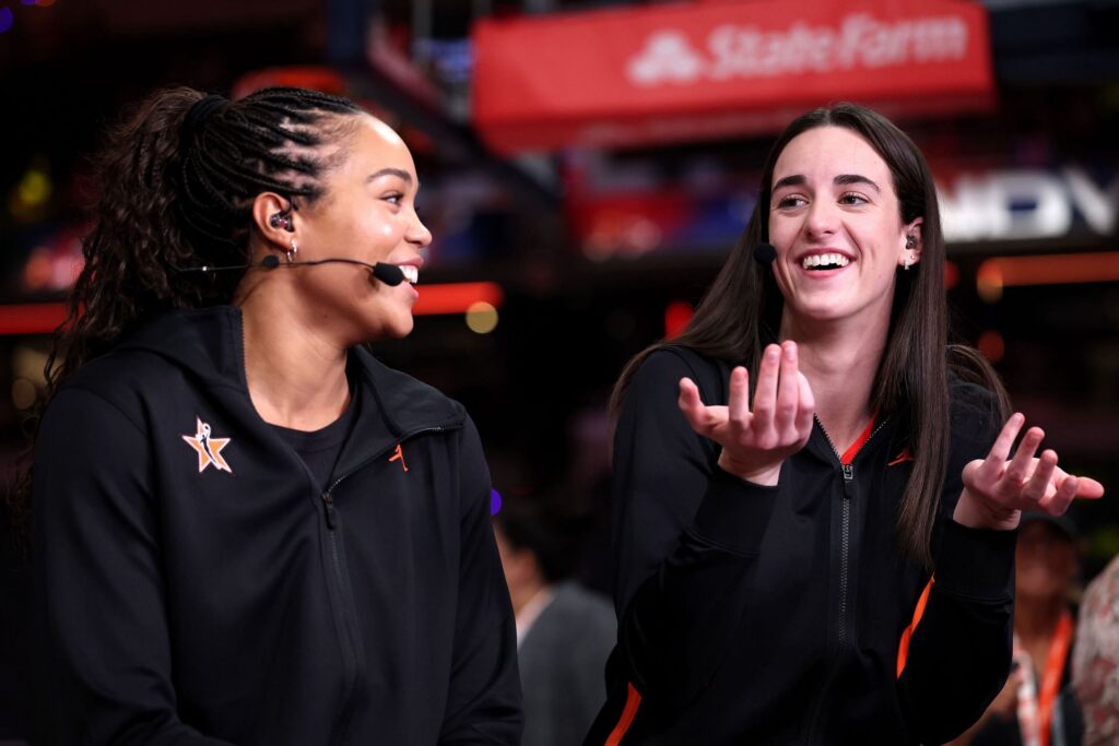 Napheesa Collier jokingly puts Caitlin Clark in trouble after request for StudBudz co-host Natisha Hiedeman