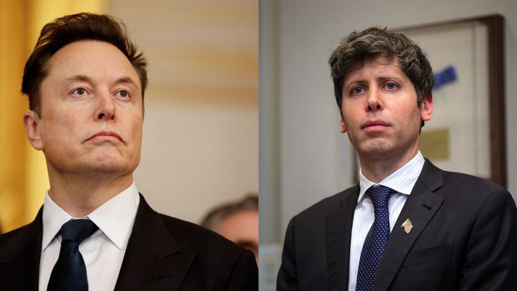 Since leaving OpenAI’s board, Musk and Sam Altman have engaged in several public spats. (Image Source: Reuters)