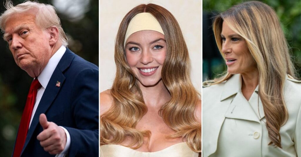 Trump 'Disrespects' Melania as Prez Drools Over 'Hot' Sydney Sweeney