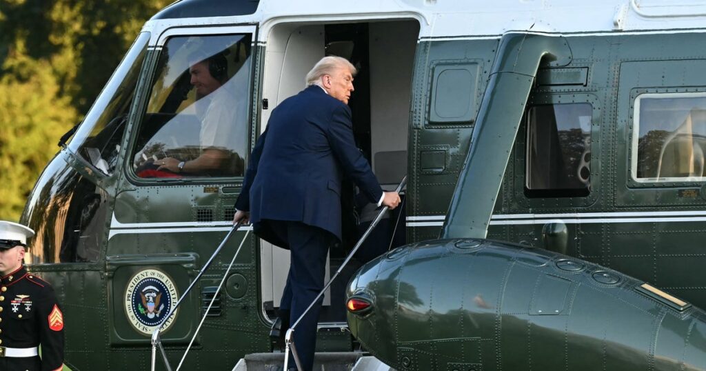 Man Charged With Shining Laser Pointer At Marine One With Trump Aboard