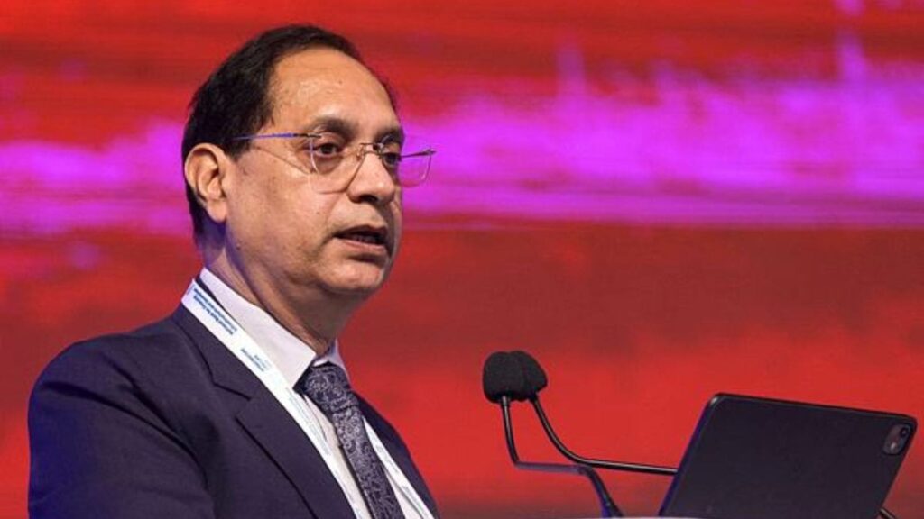 Mumbai: SEBI Chairman Tuhin Kanta Pandey during the ‘Infrastructure Conclave 2025’, in Mumbai, Maharashtra, Thursday, Sept. 18, 2025. (PTI Photo/Shashank Parade)(PTI09_18_2025_000129B)