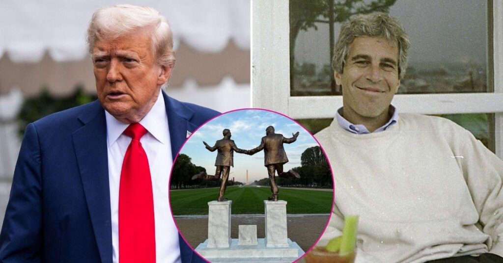 Statues of Trump Holding Hands With Epstein Appear in D.C.