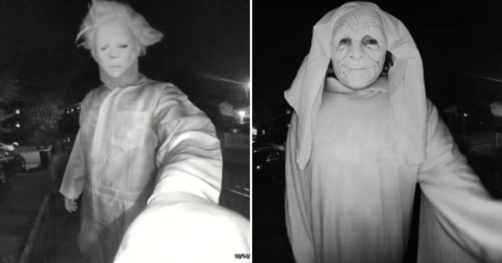 Police Searching for Mask-wearing Trio Who Terrorized Family on Camera