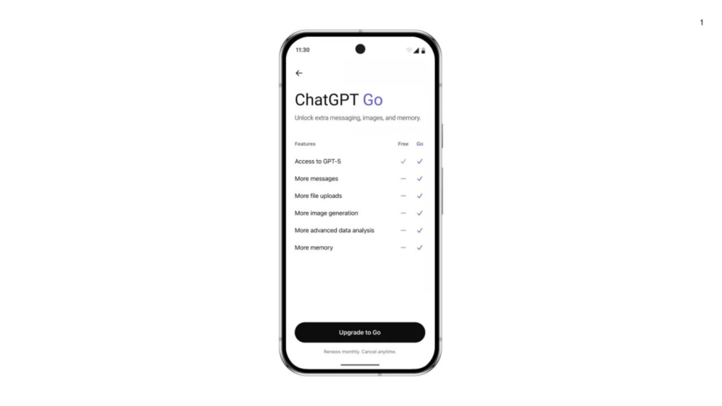 The free ChatGPT Go offer is available for everyone living in India.