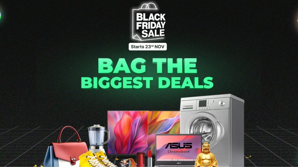 Check Date, Top Deals, Discounts on Smartphones Laptops Electronics And More Flipkart Black Friday Sale 2025 banner advertisement has an Asus Chromebook laptop, suggesting that it will be available at a discounted price during the sale. Room heaters and geysers, and essential wintertime electronics will also be offered at a reduced cost. (Image: Flipkart)