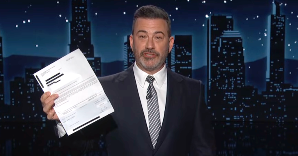 Jimmy Kimmel Has A Rich Response After Getting A Check With Trump’s Name On It