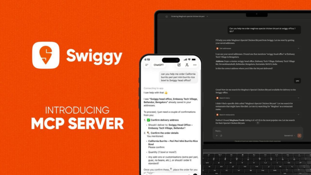 Swiggy users can now order food and groceries using natural language prompts via AI chatbots like ChatGPT.