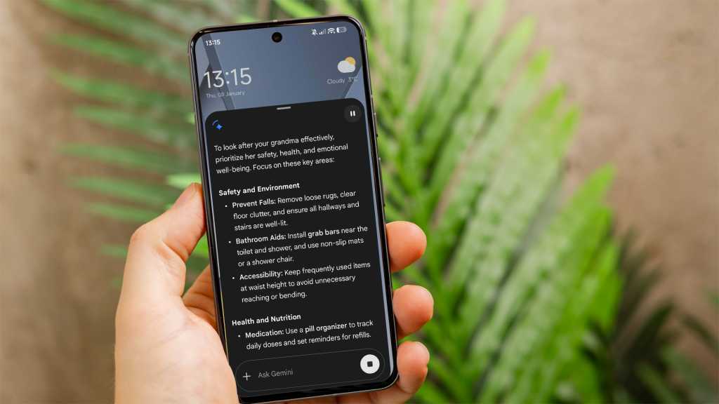 How To Use Google Gemini To Help Care For An Elderly Relative Google Gemin running on an Android phone