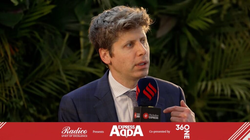 At Express Adda, Sam Altman outlined the scale of investment, skills and global cooperation required. (Express Image/YouTube)