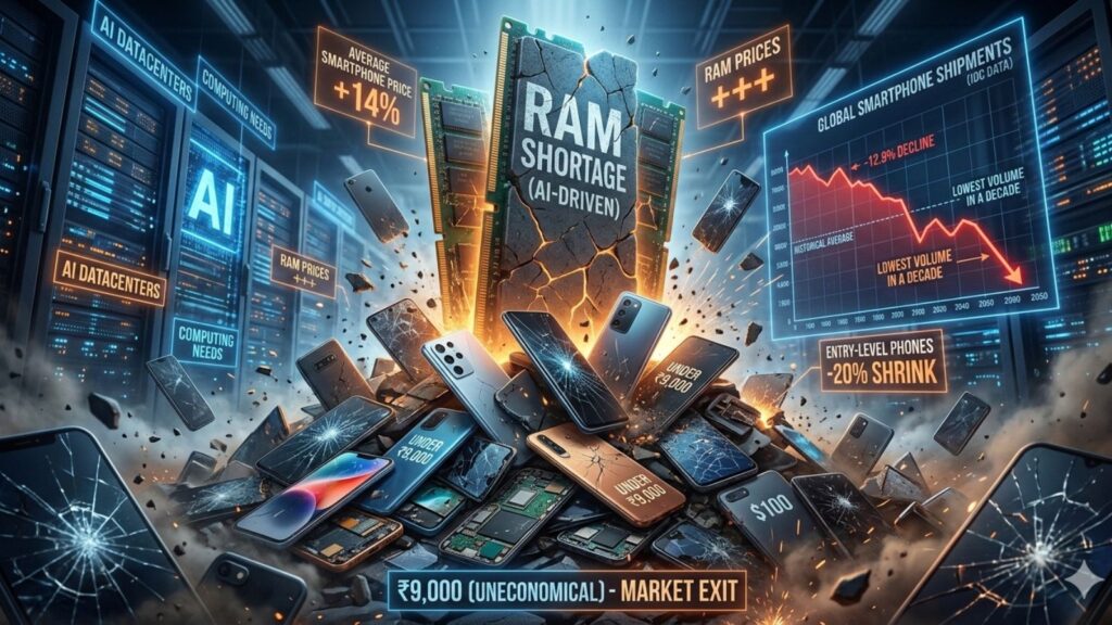 AI-driven demand for memory chips is pushing smartphone prices to record highs.