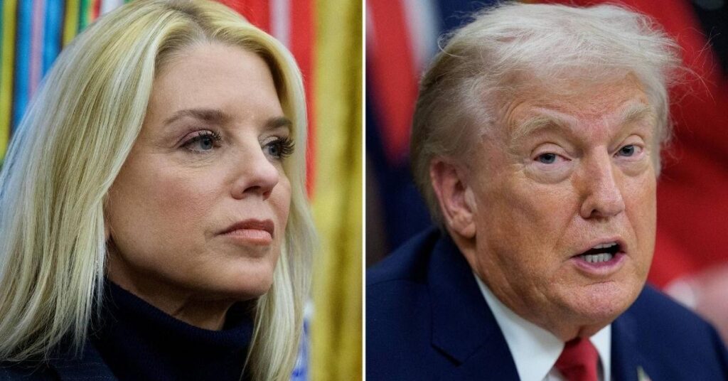Pam Bondi Rages Over Query About Redacting Trump's Name In Epstein Files
