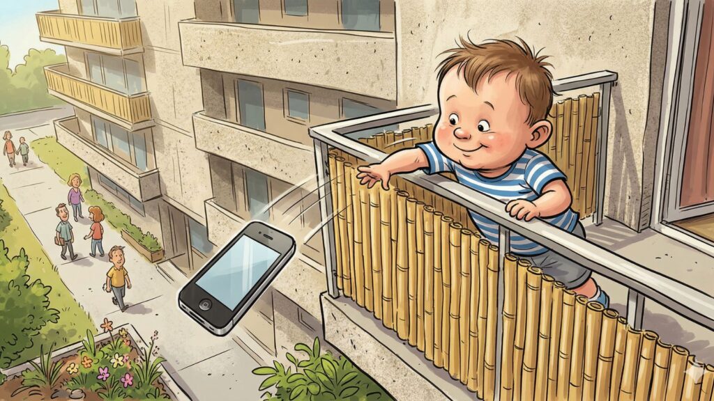 The iPhone 4 that survived a three-floor fall with barely a scratch.
