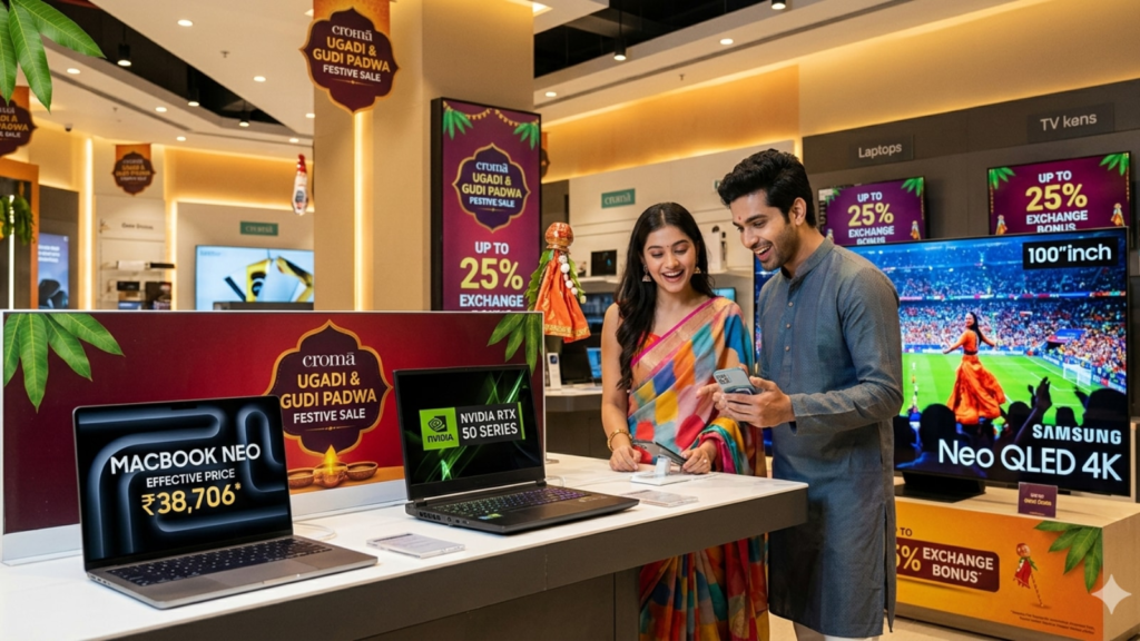 Croma's Udagi and Gudi Padwa sale will end on March 31.