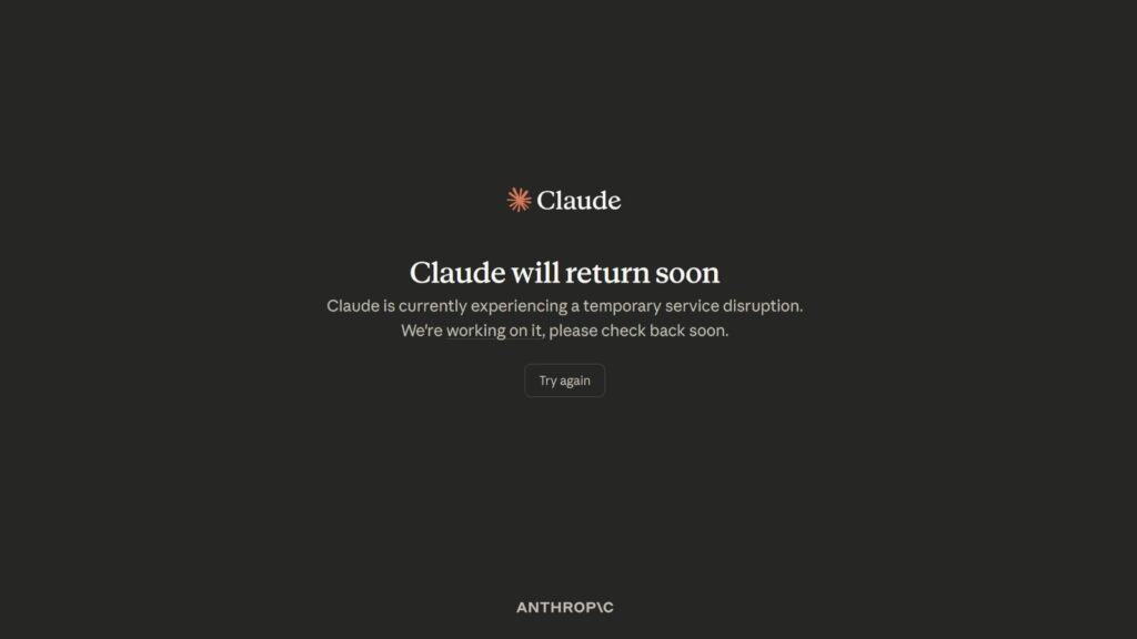 Claude outage