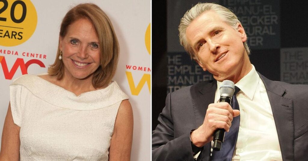 Katie Couric Dragged For Asking Gavin Newsom If He's 'Too Good-Looking'