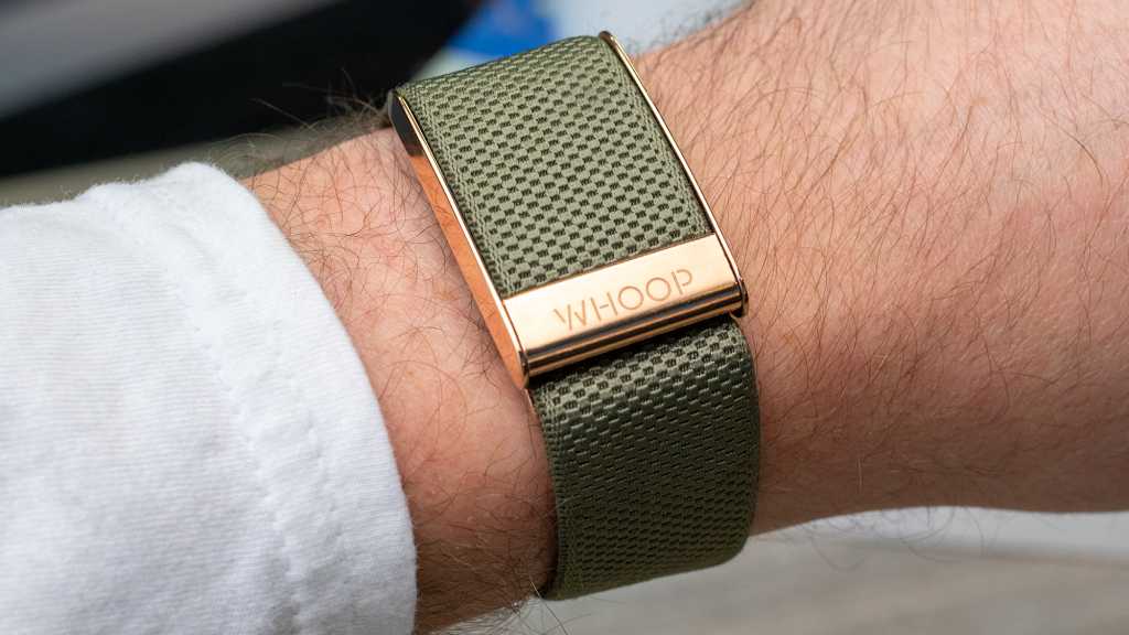 Google’s Fitbit Tease has me More Excited for Garmin’s Whoop Rival A Whoop 4.0 band on a left wrist