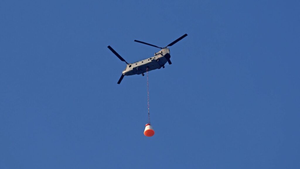 Watch ISRO’s 5.7-tonne Gaganyaan module ‘splashdown’ in Bay of Bengal after Chinook air drop The air drop test with the Gaganyaan-1 crew module was conducted off the Andhra Pradesh coast on Friday