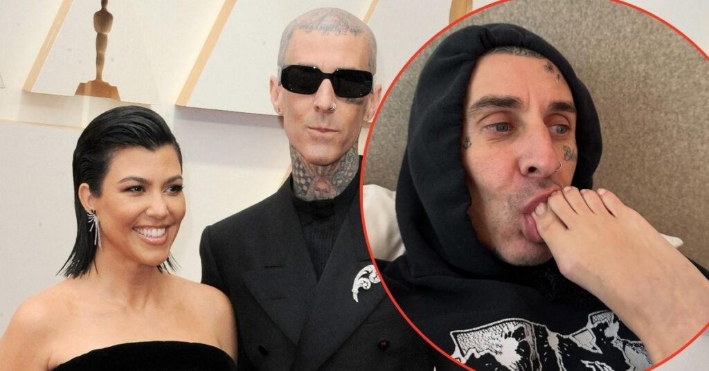 Travis Barker Gets Dragged for Sucking Wife Kourtney Kardashian’s Toes Travis Barker Gets Dragged for Sucking Wife Kourtney Kardashian’s Toes