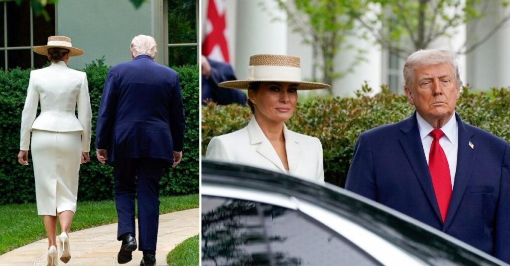 Trump Busted Rubbing Wife Melania’s Butt During Awkward Royal Visit Trump Busted Rubbing Wife Melania's Butt During Awkward Royal Visit