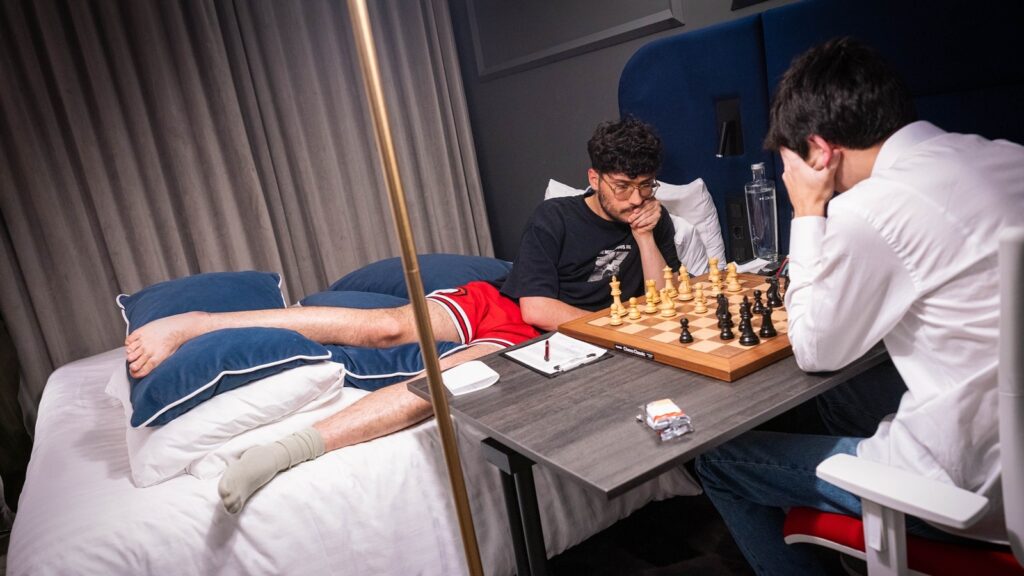 Why Alireza Firouzja is playing elite chess event while lying on hotel room bed | Chess News