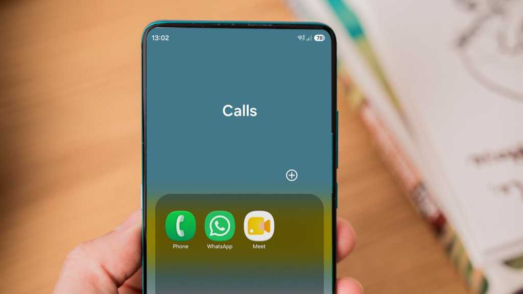 Samsung One UI 9 Gets Call Feature I’ve Been Craving For Years Samsung phone calls folder with Phone, WhatsApp and Google Meet icons