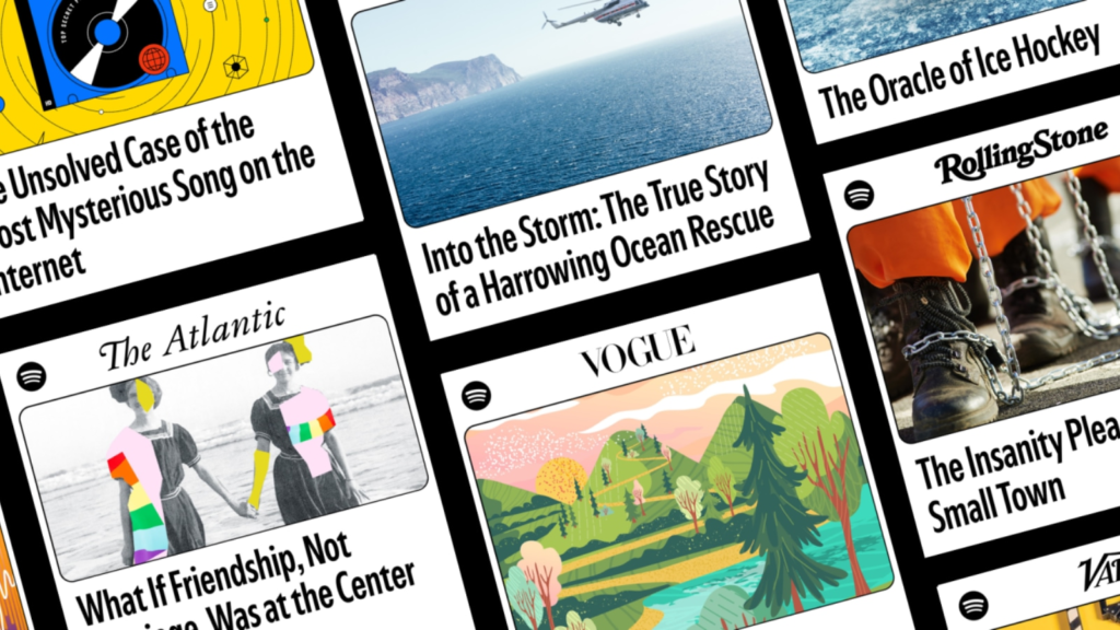 Spotify brings audio versions of magazine stories to its platform | Technology News Spotify introduced narrated magazine articles on its platform. (Image: Spotify)